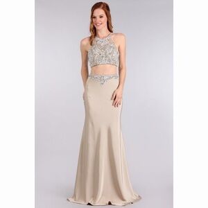 2 pc Champagne Dress